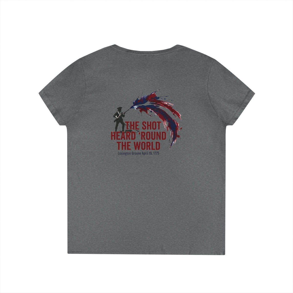 The Shot Heard 'Round The World Ladies V-Neck T-Shirt | 250th Anniversary | Limited Edition