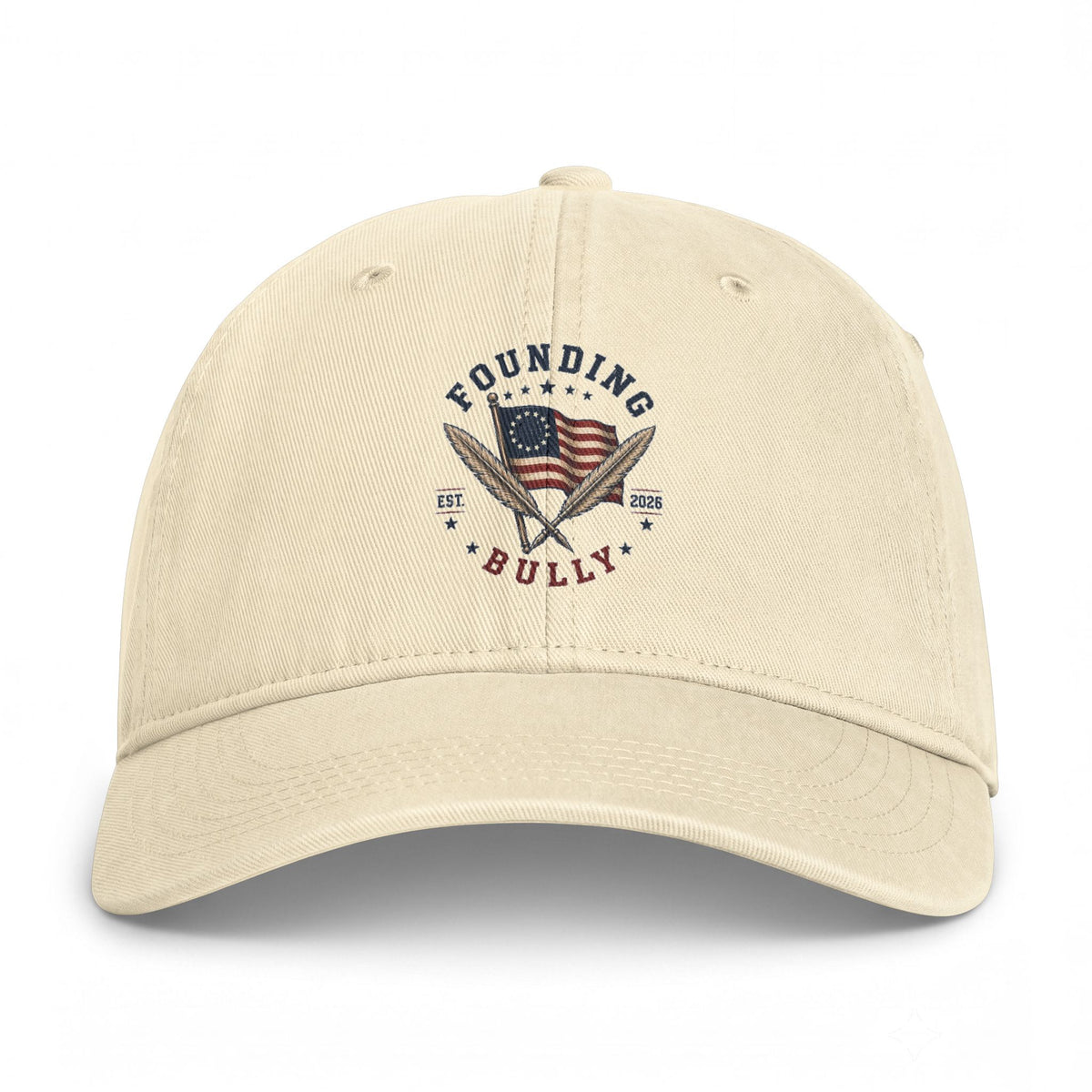 Founding Bully Flag Baseball Cap — Vintage Patriotic Dad Hat