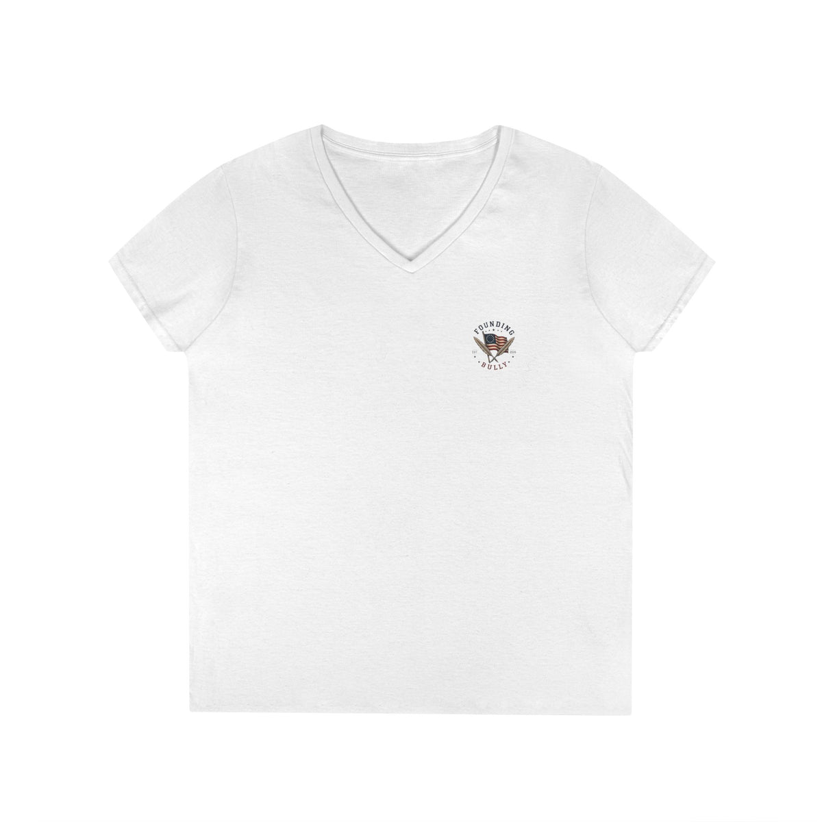 Liberty Bell "Rung Until It Broke" Shirt| 1776 American History Graphic Tee | Ladies V-Neck T-Shirt