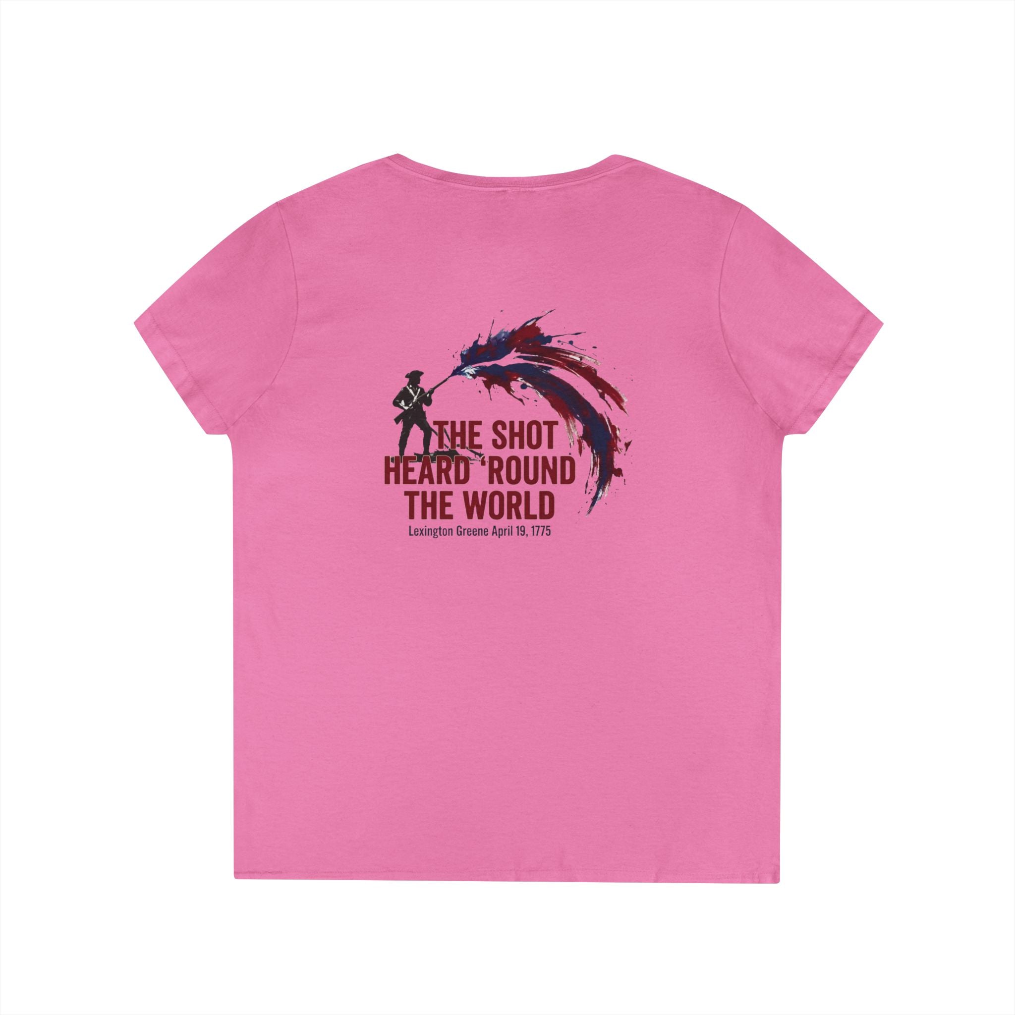 The Shot Heard 'Round The World Ladies V-Neck T-Shirt | 250th Anniversary | Limited Edition