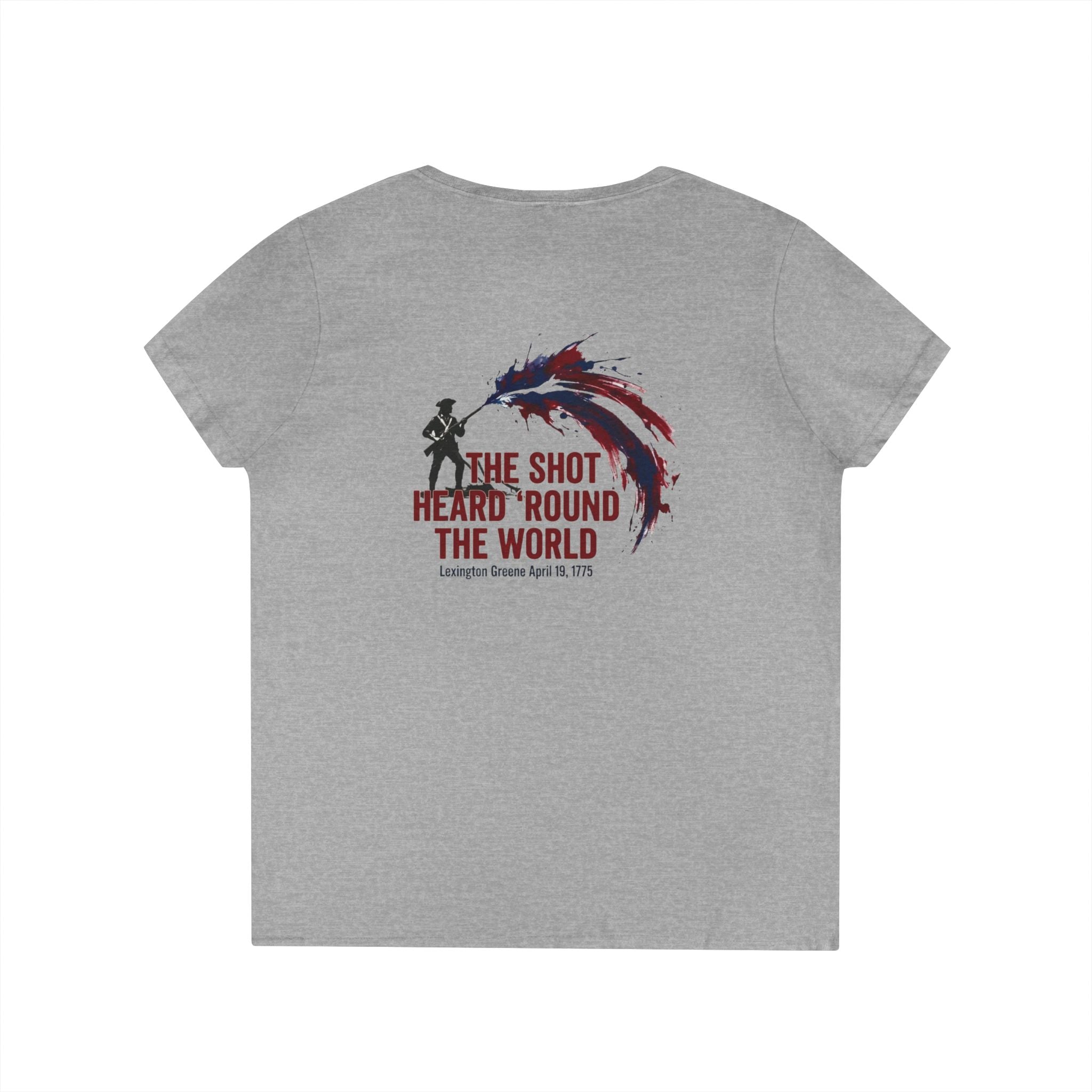 The Shot Heard 'Round The World Ladies V-Neck T-Shirt | 250th Anniversary | Limited Edition